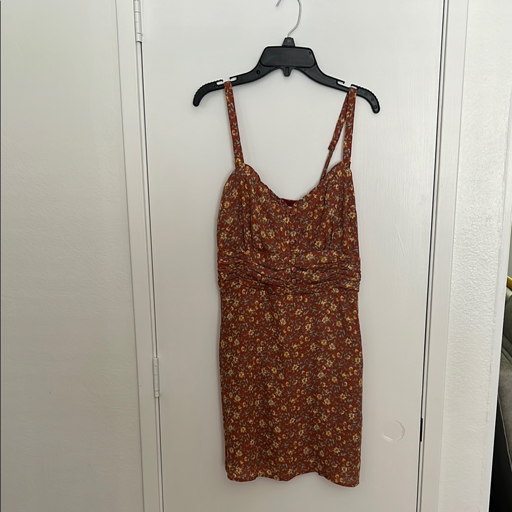 Abercrombie & Fitch Floral Mini Dress - Brown
